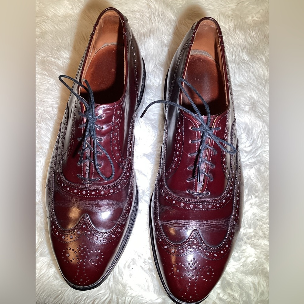 Allen Edmonds McAllister brown leather Oxford shoes size 8.5